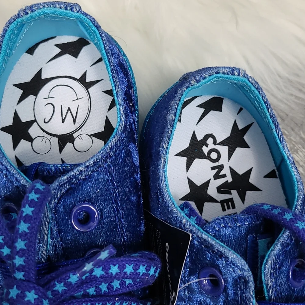 NWT Miley Cyrus x Converse Chuck Taylor Platform Ox - Blue Velvet - Sz 5.5 - Picture 7 of 13
